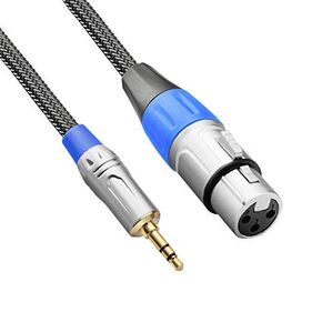 Senor Cable XLR to 3.5mm (1/8 inch) Microphone Cable, XLR Female to Mini Jack Aux Mic Cord for Camcorders, DSLR Cameras, Computer Recording Device and More - (3) Feet