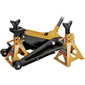 Cat 2 Ton U-Jack Floor Jack with 3 Ton Jack Stand, U-Shape Slotted Saddle, Car Repair - 6000-Pound 980829ECE