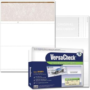 VersaCheck Secure Checks - 500 Blank Business Voucher Checks - Tan Classic - 500 Sheets Form #1000 - Check on Top