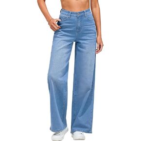GRAPENT Wide Leg Jeans for Women Trendy High Waisted Stretchy Denim Pants 90s Baggy Jeans Trouser Jeans with Pockets