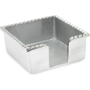 Boston International Napkin Holder Caddy, Cocktail Size, Rope Edge