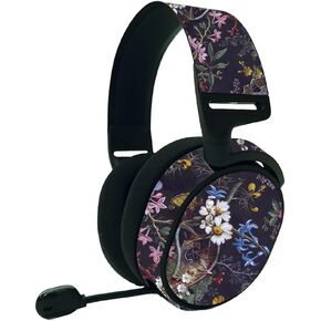 MightySkins Skin Compatible with SteelSeries Arctis 9 - Midnight Blossom | Protective, Durable, and Unique Vinyl Decal wrap Cover | Easy to Apply, Remove, and Change Styles | Made in The USA