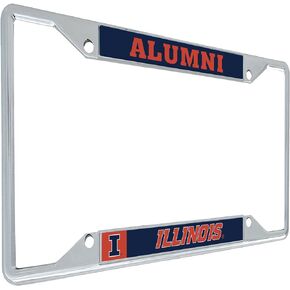 Desert Cactus University of Illinois UI Fighting Illini Metal License Plate Frame for Front or Back of Car Officially Licensed (Alumni)