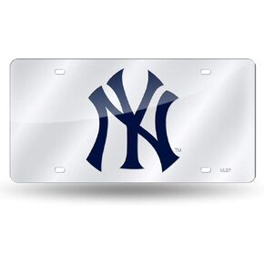 Rico New York NY Yankees MLB Mirrored Laser Cut License Plate Laser Tag