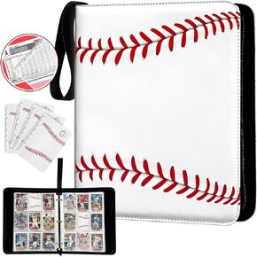 VISU-GLOBAL Baseball Card Binder, 9 Pocket Sheet, Baseball Card Holder, Fits 900 Baseball Cards with 50 Removable Sleeves, Sports Card Binder, Collectible Trading Cards Album, Card Binder