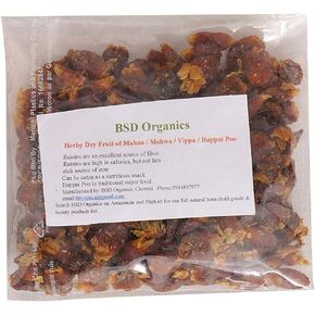 BSD Organics Herby Dry Fruit of Mahua/Mohwa/Vippa/Iluppai Poo- 100g