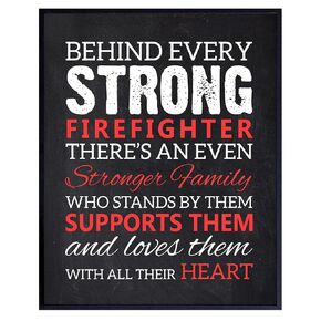 Firefighter Decor - Firefighter Wall Art - Fireman Decor - Firefighter Gifts for Men, Women - First Responder - Positive Inspirational Quotes - Sayings for Wall Art - 8x10 Poster Print for Home Office