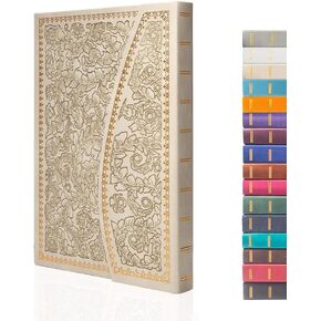 VICTORIA'S JOURNALS Magnet Journal, Carving Vintage Notebook Faux Leather Hard Cover Personal Diary Lined Pages Ribbon Bookmark, 8'' x 5.7''