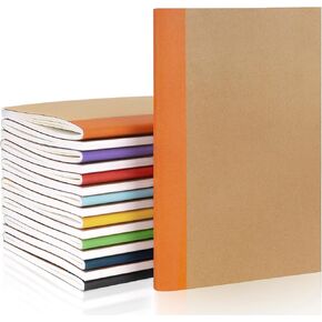 Gwybkq A5 Lined Kraft Composition Notebooks Bulk 16 Pcs(5.5x8.3) College Ruled with Rainbow Spine,Journal Notebook for School, Office, or Business Use, 120 Pages/60 Sheets in Kuwait