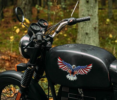 American Bald Eagle Flag Decal Sticker - 12 Inch - Vinyl Car Truck Bumper Patriotic Waterproof Decal Eagle for Car Truck Trailer SUV Van Outdoor Window Wall Laptop Tablet Cup Glass Any Smooth Surface in Saudi Arabia