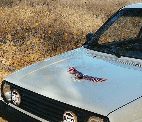 American Bald Eagle Flag Decal Sticker - 12 Inch - Vinyl Car Truck Bumper Patriotic Waterproof Decal Eagle for Car Truck Trailer SUV Van Outdoor Window Wall Laptop Tablet Cup Glass Any Smooth Surface in Saudi Arabia