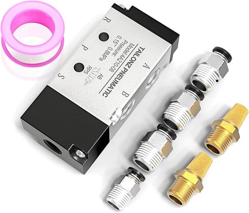 TAILONZ PNEUMATIC 1/4"NPT Solenoid Valve 4A210-08 Pneumatic Control Valve 2 Position 5 Way Connection Type in Saudi Arabia