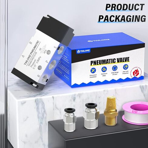 TAILONZ PNEUMATIC 1/4"NPT Solenoid Valve 4A210-08 Pneumatic Control Valve 2 Position 5 Way Connection Type in Saudi Arabia