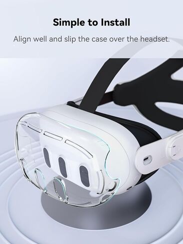 CNBEYOUNG Adjustable Head Strap Compatible with Quest 2 Quest 3, with Face Cover(Red) and Shell Cover(Clear) for Quest 3 in Saudi Arabia