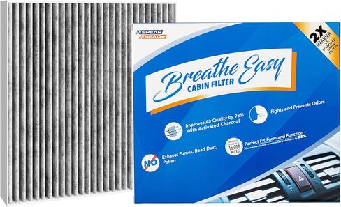Spearhead Odor Defense Breathe Easy Cabin Filter, Fits GV60, Elantra/N, Ioniq 5, Santa Cruz, Santa Fe, Sonata, Tucson, K5, Niro, Sorento, Sportage, Up to 25% Longer Lasting w/Activated Carbon (BE-820) in Saudi Arabia