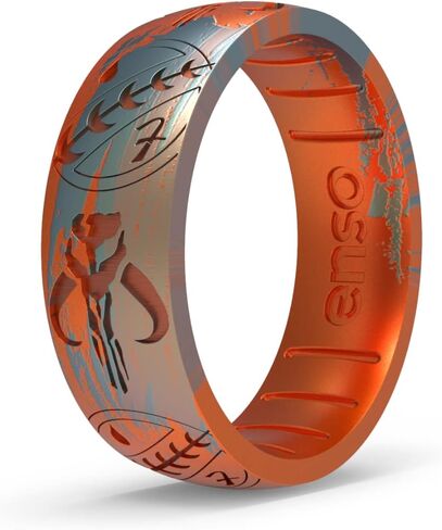 Enso Rings Star Wars Book of Boba Fett Silicone Ring - Comfortable and Flexible Design - 6.6mm Wide and 1.75mm Thick in Saudi Arabia
