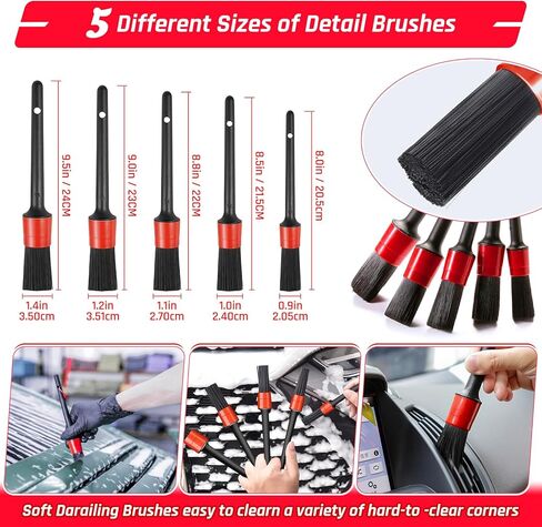 42PCS Car Detailing Kit Interior Cleaner, Car Cleaning Kit, Car Vacuum Car Interior Detailing Kit, Car Wash Kit with Bucket Detailing Brush Set Car Accessories for Motorcycle, Cars, Bikes, Wheels in Kuwait