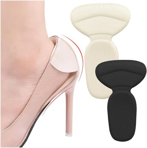 واقيات الكعب الإسفنجية الناعمة من COMFWALK - مقابض الكعب لتوفير الراحة في الكعب العالي - تصميم على شكل حرف T - مضاد للانزلاق - يمنع البثور - يجعل الأحذية مناسبة بشكل أفضل - زوجين (متعدد الألوان) in Kuwait
