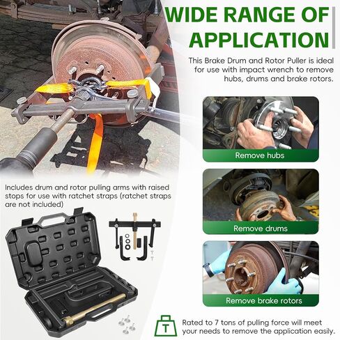 Sunluway 25106 Brake Drum and Rotor Puller, Wheel Hub Removal Tool Fits Most Hub Sizes, Brake Drum Tool, Hub Puller, Use with Impact Wrench in Saudi Arabia
