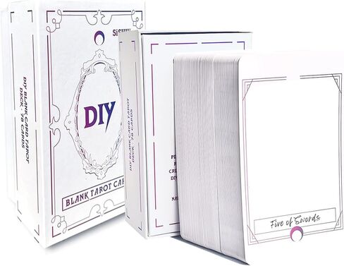LUNCHS Blank Tarot Cards Deck, DIY Oracle Cards Deck, Standard Tarot Cards Size (2.76 x 4.72 inches), Make a Set of Your own Tarot Cards, Easy to Write, for Readers who Love Classic Tarot Cards！ in Saudi Arabia