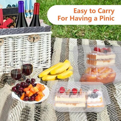 CYEAH Clear Hinged Take Out Containers Set of 100, 8.5 x 5.5 inch Clamshell Take Out Food Containers Attached a Stapler, Disposable Food Containers for for Sandwich Hoagie Salad Pasta Cookies in Saudi Arabia
