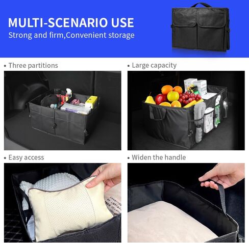 منظم تخزين صندوق السيارة من إيستبوندو، منظم صندوق السيارة متعدد الوظائف قابل للطي لسيارات الدفع الرباعي والشاحنات والشاحنات الصغيرة، صندوق تخزين السيارة ذو السعة الكبيرة، منظم البقالة in Kuwait