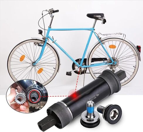 Keenso Bicycle Bottom Bracket, Bicycle Square Tapered Threaded Bottom Bracket BSA with Screws for Fat Snow Bike 80 * 142 100 * 155 100 * 177 mm in Saudi Arabia