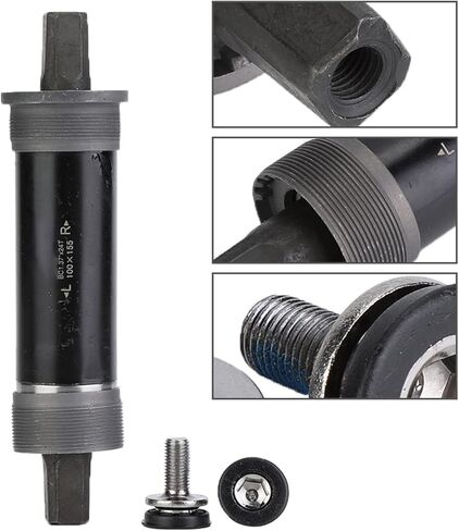 Keenso Bicycle Bottom Bracket, Bicycle Square Tapered Threaded Bottom Bracket BSA with Screws for Fat Snow Bike 80 * 142 100 * 155 100 * 177 mm in Saudi Arabia