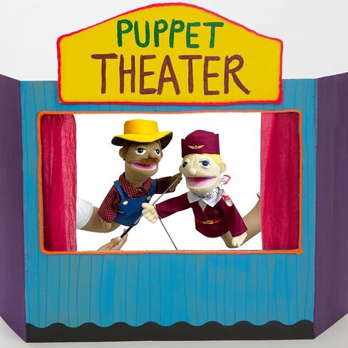 okegztoa 16 "دمى Entriloquist Puppet، دمى يدوية للأطفال دمى المباحث القطيفة للبالغين مع دمية فم قابلة للإزالة للأطفال الذين تتراوح أعمارهم بين 4-8، دمية يد للبالغين مع قضيب تحكم في الدمى قابل للتطوير in Kuwait