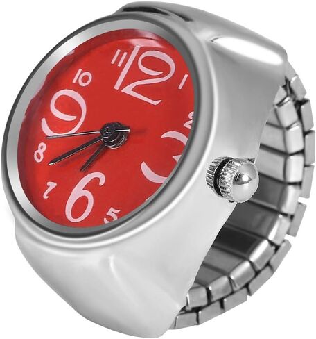 Ring Watch 8 Color Fashionable Women's Men's Quartz Analog Round Ring Love Watch Unique Shape, Convenient to Wear, Suitable for Different Occasions(BLUE) in Saudi Arabia