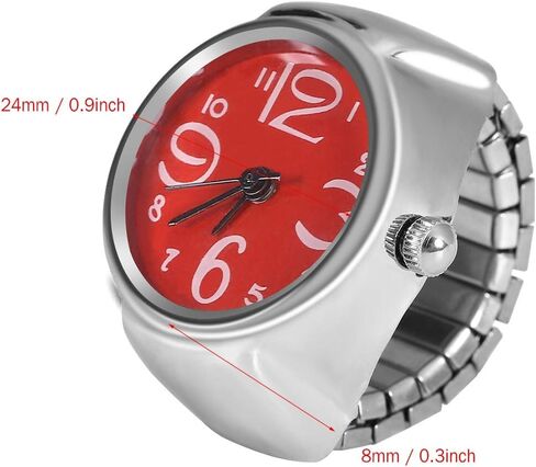 Ring Watch 8 Color Fashionable Women's Men's Quartz Analog Round Ring Love Watch Unique Shape, Convenient to Wear, Suitable for Different Occasions(BLUE) in Saudi Arabia