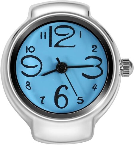 Ring Watch 8 Color Fashionable Women's Men's Quartz Analog Round Ring Love Watch Unique Shape, Convenient to Wear, Suitable for Different Occasions(BLUE) in Saudi Arabia
