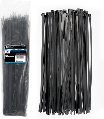 XSTRAP STANDARD ربطات عنق بسحاب ملونة بأحجام متنوعة 800 حزمة 4+6+8+10+12 بوصة، ربطات كابل من النايلون الخفيف بوزن 40 رطل، لفافات ربط بسحاب ذاتية القفل مثالية للمنزل والحديقة والمكتب وورشة العمل in Kuwait