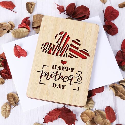 | Valentines Day Card | Handmade Bamboo Love Cards | Anniversary Cards for Wife, Husband, Girlfriend,Boyfriend | Valentines Gifts for Her, Him | 3D Rose in Saudi Arabia