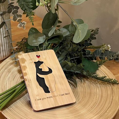| Valentines Day Card | Handmade Bamboo Love Cards | Anniversary Cards for Wife, Husband, Girlfriend,Boyfriend | Valentines Gifts for Her, Him | 3D Rose in Saudi Arabia