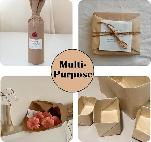 Noafocks Brown Wrapping Paper Sheets Kraft Paper for Gift Wrapping Packing,Moving, Art & Craft,100% Recycled Craft Paper Sheet Brown Paper for Bulletin Board Poster Packing Paper(27" x 15",100 sheet) in Saudi Arabia