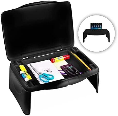 MavoCraft™ New Black Folding Lap Desk, Laptop Desk, Breakfast Table, Bed Table, Serving Tray - The lapdesk Contains Extra Storage Space and dividers & Folds Very Easily, Great for Kids, Adults. in Saudi Arabia
