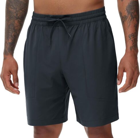 شورت الجري الرجالي من THE GYM PEOPLE خفيف الوزن وسريع الجفاف مع جيوب بسحاب برباط in Kuwait