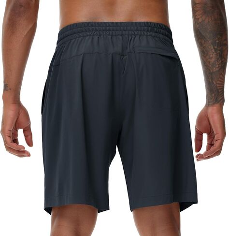 شورت الجري الرجالي من THE GYM PEOPLE خفيف الوزن وسريع الجفاف مع جيوب بسحاب برباط in Kuwait