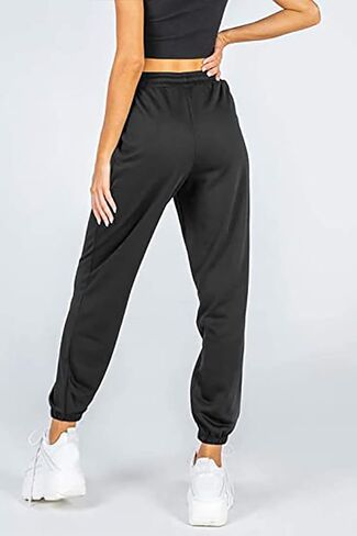 MESLIMA Women's Solid Color Sweatpants Drawstring Jogger Pants Cinch Bottom Casual Elastic Waist Workout Trousers in Saudi Arabia