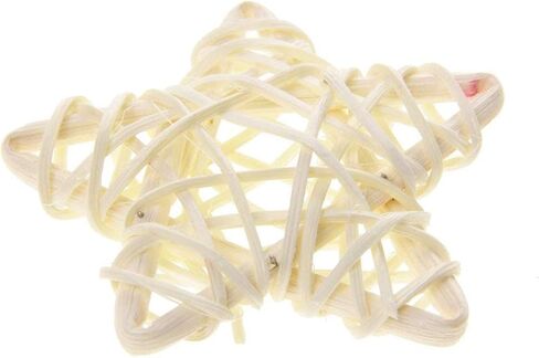 JANOU 12pcs Star Shaped Natural Wicker Balls Decorative Rattan Balls DIY Craft Vase Filler Hanging Balls Ornaments for Wedding Baby Shower Christmas Party (2.4 In/6cm, White) in Saudi Arabia