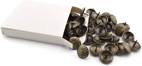 SDTC Tech 50-Pack Antique Daisy Upholstery Tacks 16mm Dia Thumb Push Pins Decorative Nails for Cork Board/Message Board/Photo Walls in Saudi Arabia