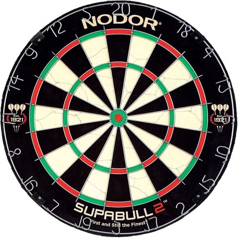 Nodor SupaBull2 Bristle Dartboard Equipped with Easy-Turn Steel Numbers for Beginning or Recreational Players , Black in Saudi Arabia