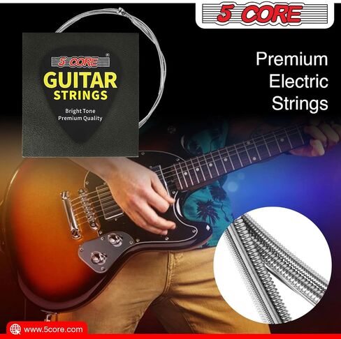 5 Core 3 Packs Guitar strings 6 Nickel Acoustic Electric Guitar Strings, guitar & bass accessories, Light, Gauge 0.09-0.042 Nickel Wound Shield Package Corrosion-Free GS El 3 SET in Saudi Arabia