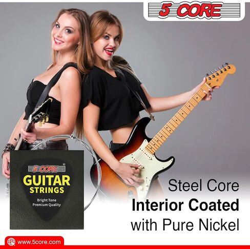 5 Core 3 Packs Guitar strings 6 Nickel Acoustic Electric Guitar Strings, guitar & bass accessories, Light, Gauge 0.09-0.042 Nickel Wound Shield Package Corrosion-Free GS El 3 SET in Saudi Arabia