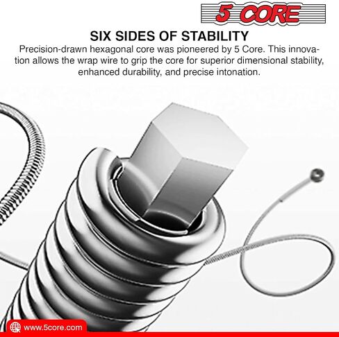 5 Core 3 Packs Guitar strings 6 Nickel Acoustic Electric Guitar Strings, guitar & bass accessories, Light, Gauge 0.09-0.042 Nickel Wound Shield Package Corrosion-Free GS El 3 SET in Saudi Arabia