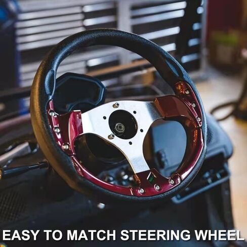 Jaxpare Classic Black Universal Steering Wheel and Steering Wheel Adapter Silver/Black For Club Car,EZGO and Yamaha Golf Carts. (Steering Wheel) in Saudi Arabia
