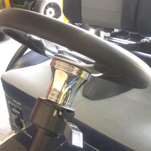 Jaxpare Classic Black Universal Steering Wheel and Steering Wheel Adapter Silver/Black For Club Car,EZGO and Yamaha Golf Carts. (Steering Wheel) in Saudi Arabia