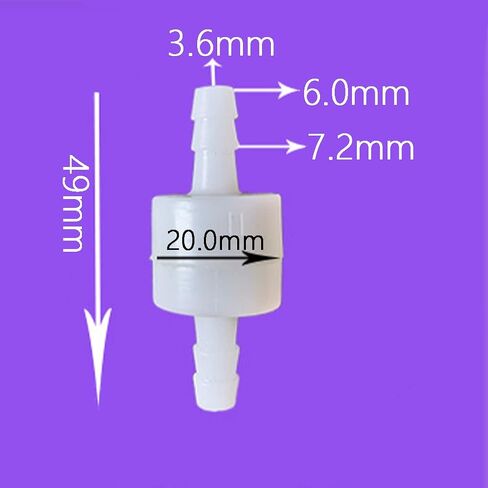 NACX 1/2Inch 12mm One Way Inline Check Valve Non Return Plastic Hose Barb, 8Pcs in Saudi Arabia