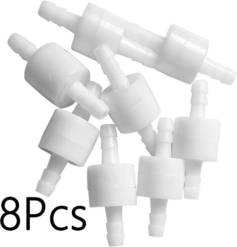 NACX 1/2Inch 12mm One Way Inline Check Valve Non Return Plastic Hose Barb, 8Pcs in Saudi Arabia
